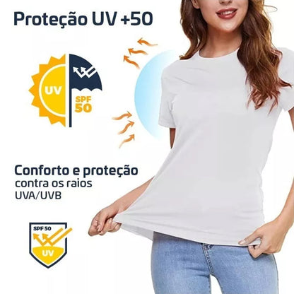 Camiseta Dry Fit Feminina Premium Azul Marinho